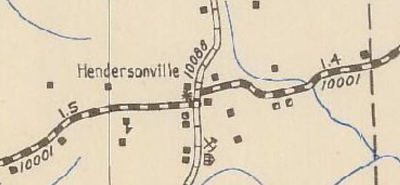 Hendersonville cropped from the 1941 Butler County map